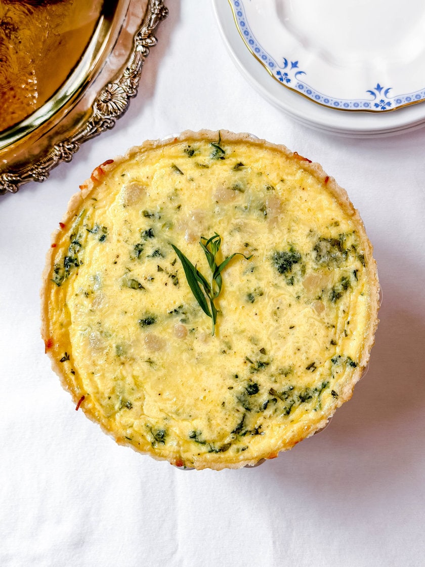 Making a Simple Coronation Quiche 31 Daily